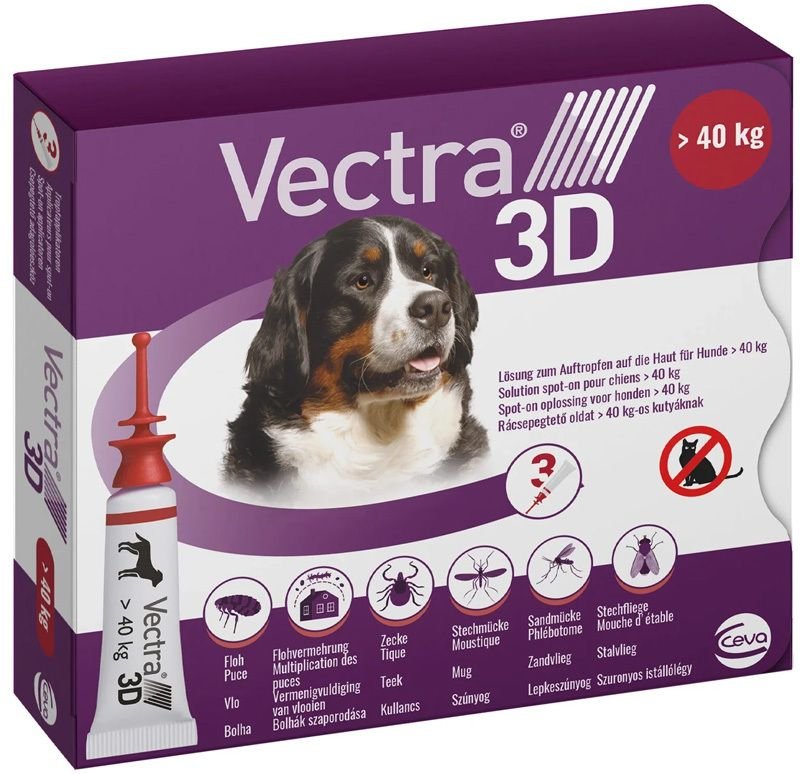 Vectra 3D Lösung z.Auftro.a.d.Haut für Hunde über 40 kg