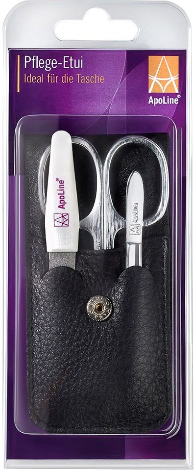 Apoline Manicure Etui 3teilig schwarz