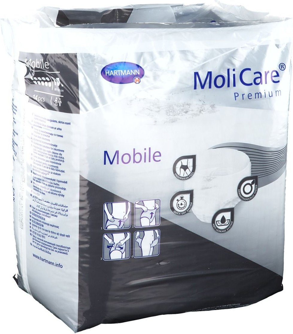 Molicare Premium Mobile 10 Tropfen Gr.M 14 St Beutel