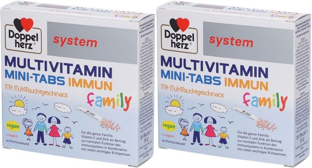 Doppelherz Multivitamin Mini-Tabs family system x2 2x20 St Pellets