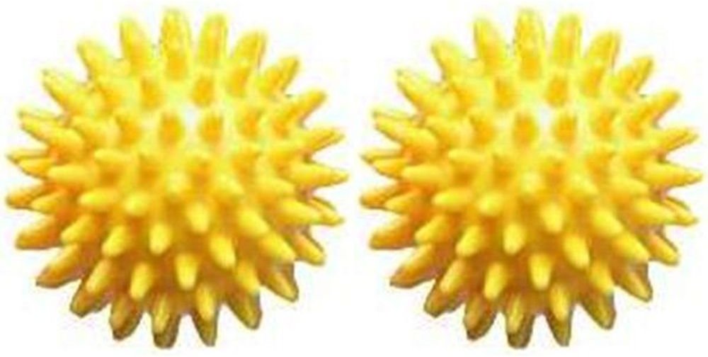 Massageball Igel Gelb 8CM x2 2x1 St Ball new