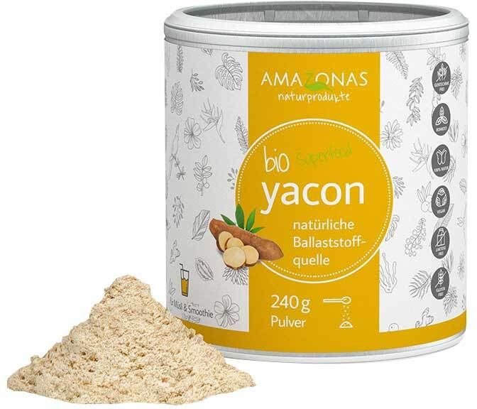 Yacon 100% Bio pur natürliche Süße Pulver 240 g