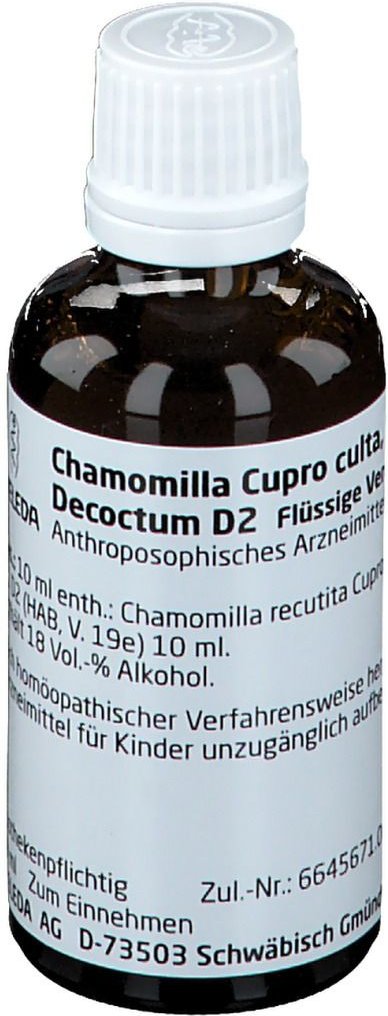Chamomilla Cupro culta Radix D 2 Dilution 50 ml