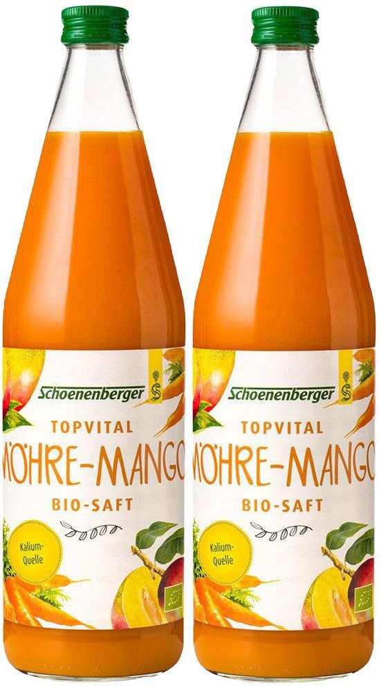 Schoenenberger TopVital Möhre-Mango, Saft 2x750 ml