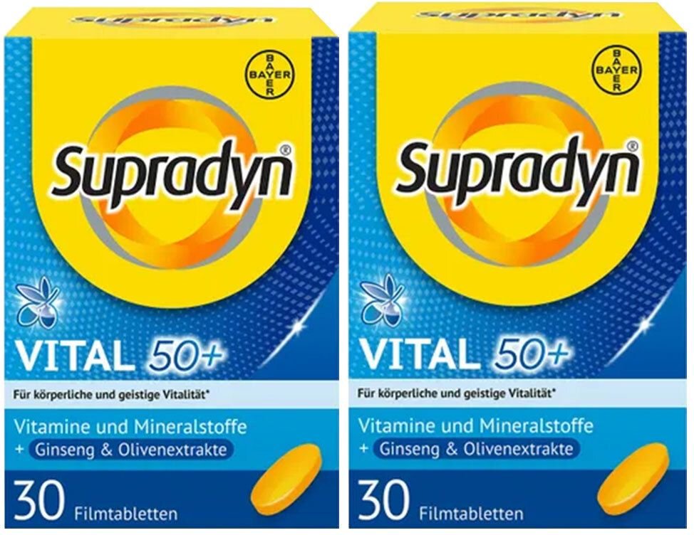 2x Supradyn Vital 50+ Ginseng&Olive 30 Filmtabl 2x30 St Tabletten