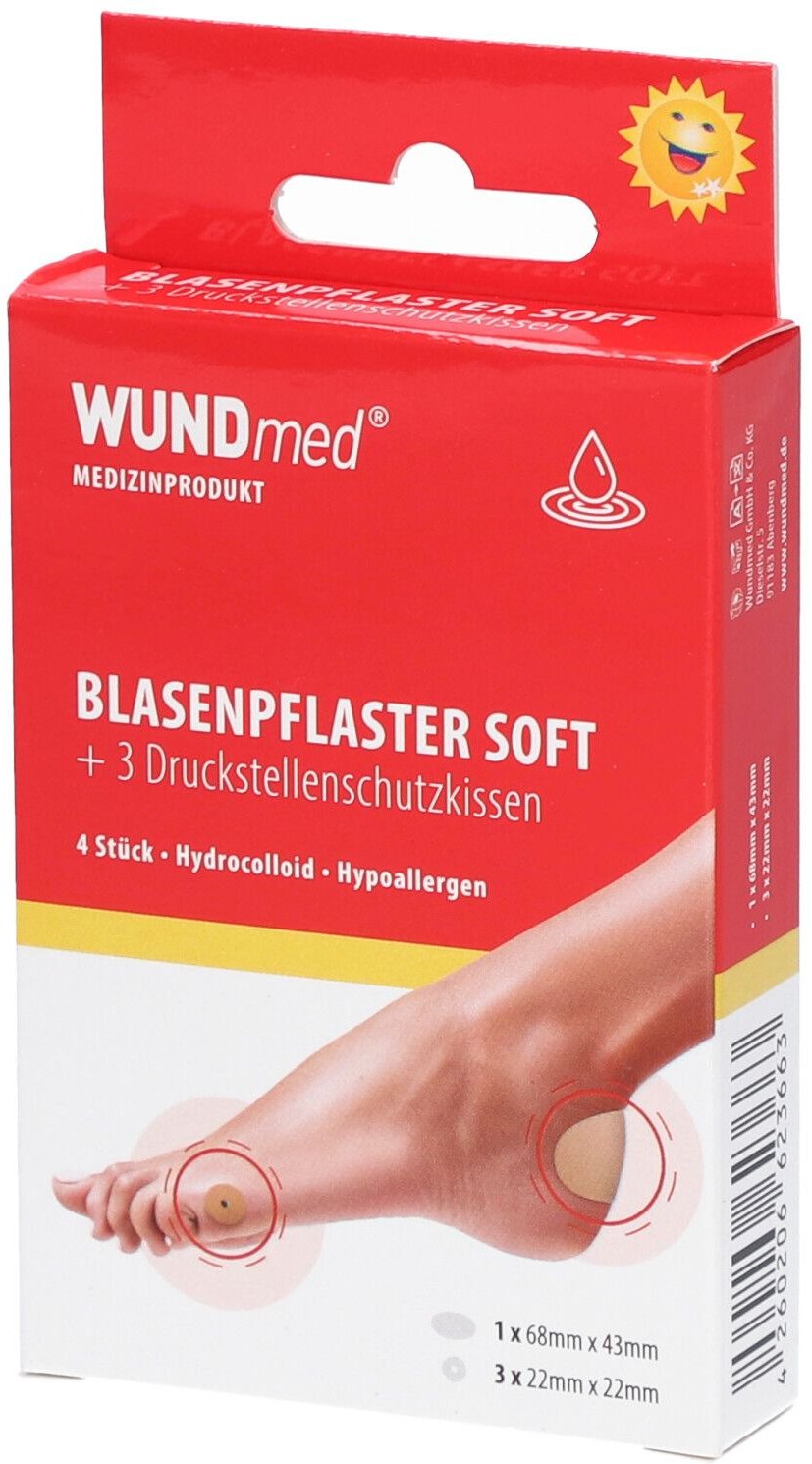 Thumbnail - Blasenpflaster mit 3 Druckstellenschutzkissen 4 St Pflaster