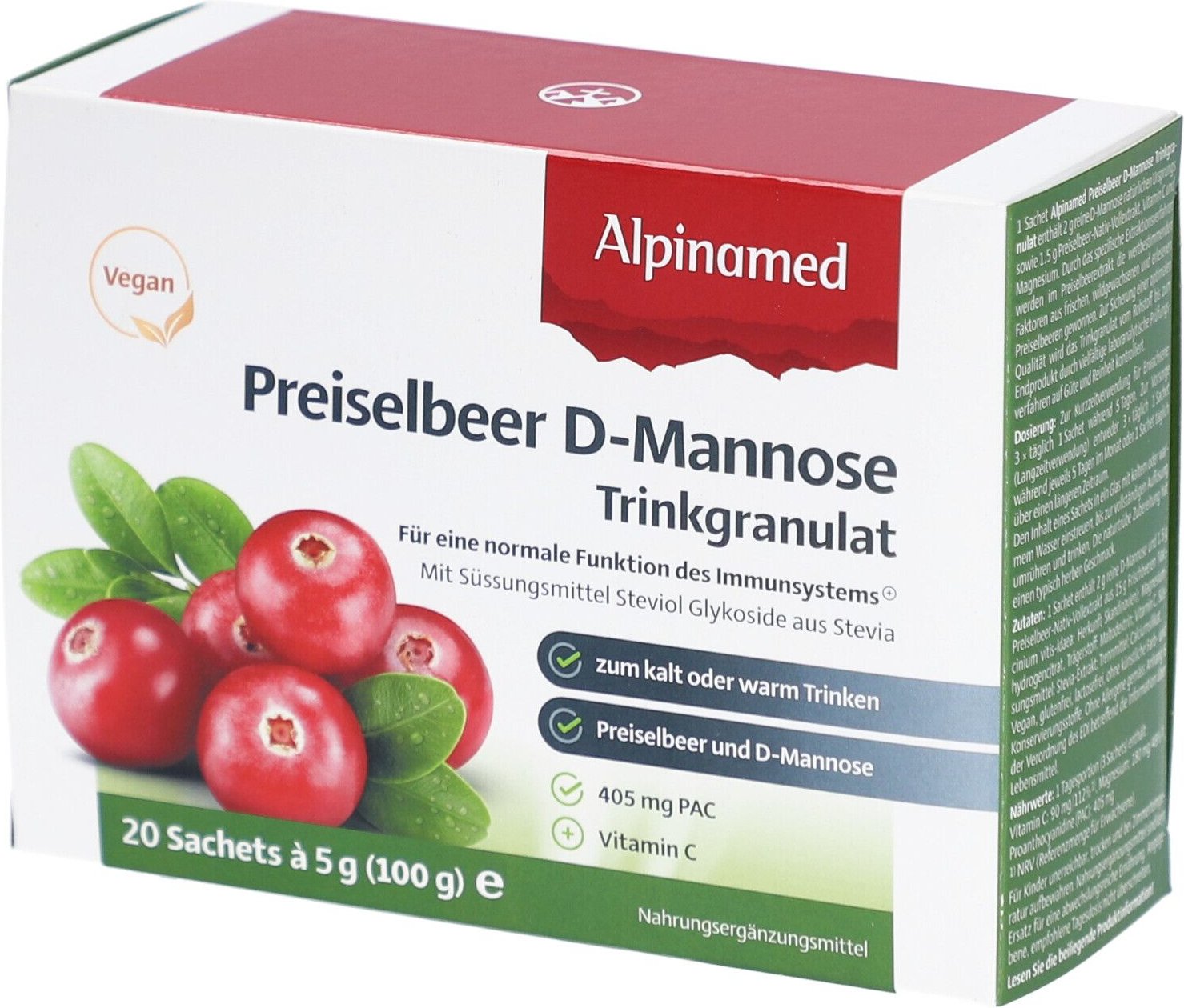 Alpinamed Preiselbeer Trinkgranulat 20 St Beutel