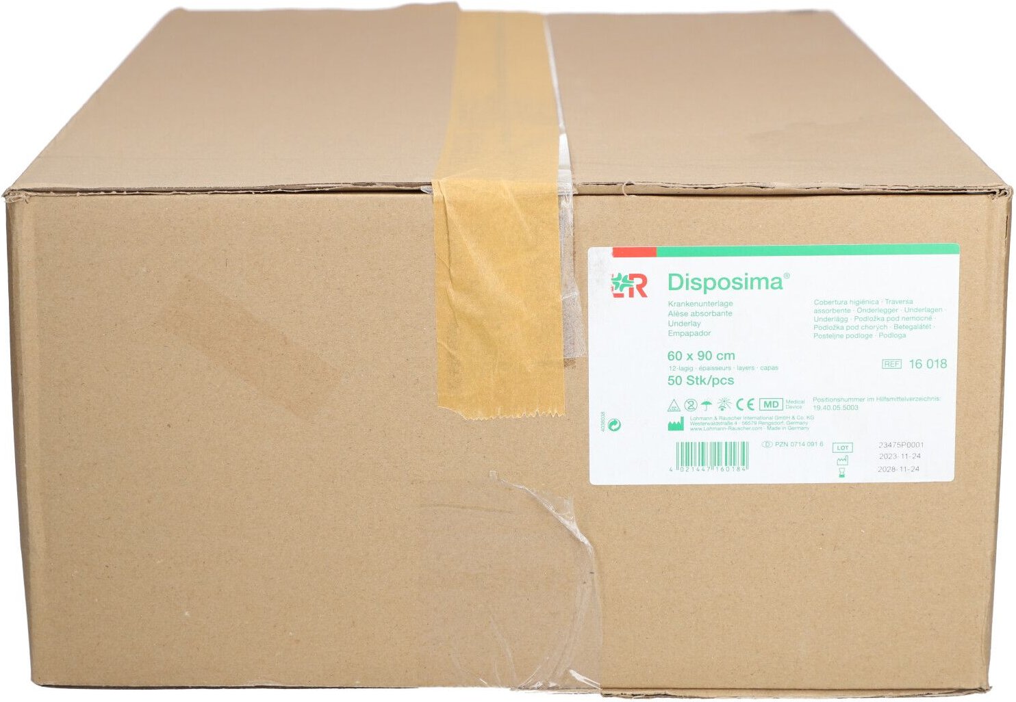 Disposima Krank.Unterl.60x90 cm 12lagig 50 St Tücher