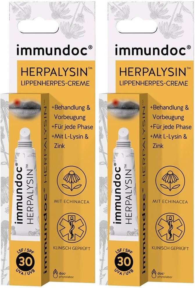 Immundoc Herpalysin Lippenherpes-Creme 2x 2x7 ml Creme