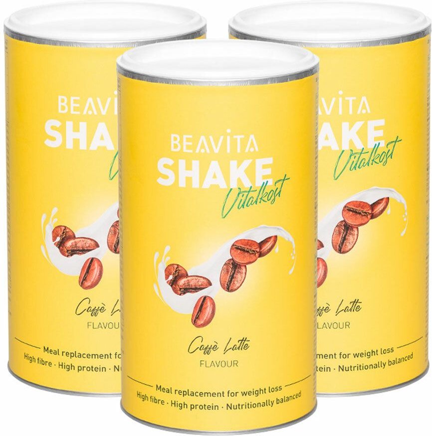 Beavita 2 Wochen Diät-Paket, Caffé Latte 3x572 g Pulver