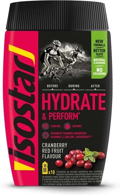 Isostar Hydrate & Perform Powder Cranber.red Fruit 400 g Pulver