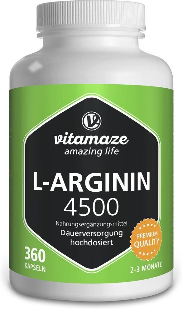 L-Arginin hochdosiert 4.500 mg Kapseln