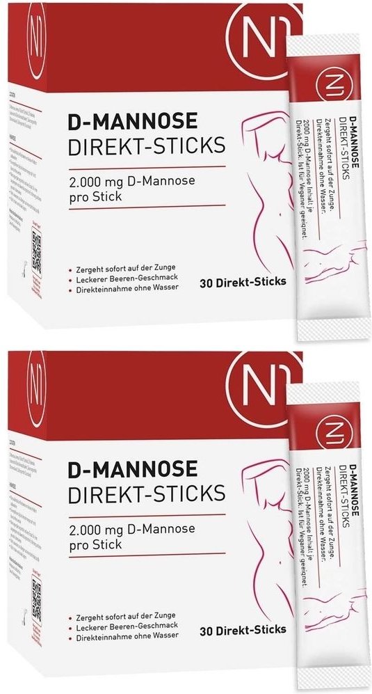 N1 D-Mannose Direkt-Sticks 2x 2x30 St Granulat