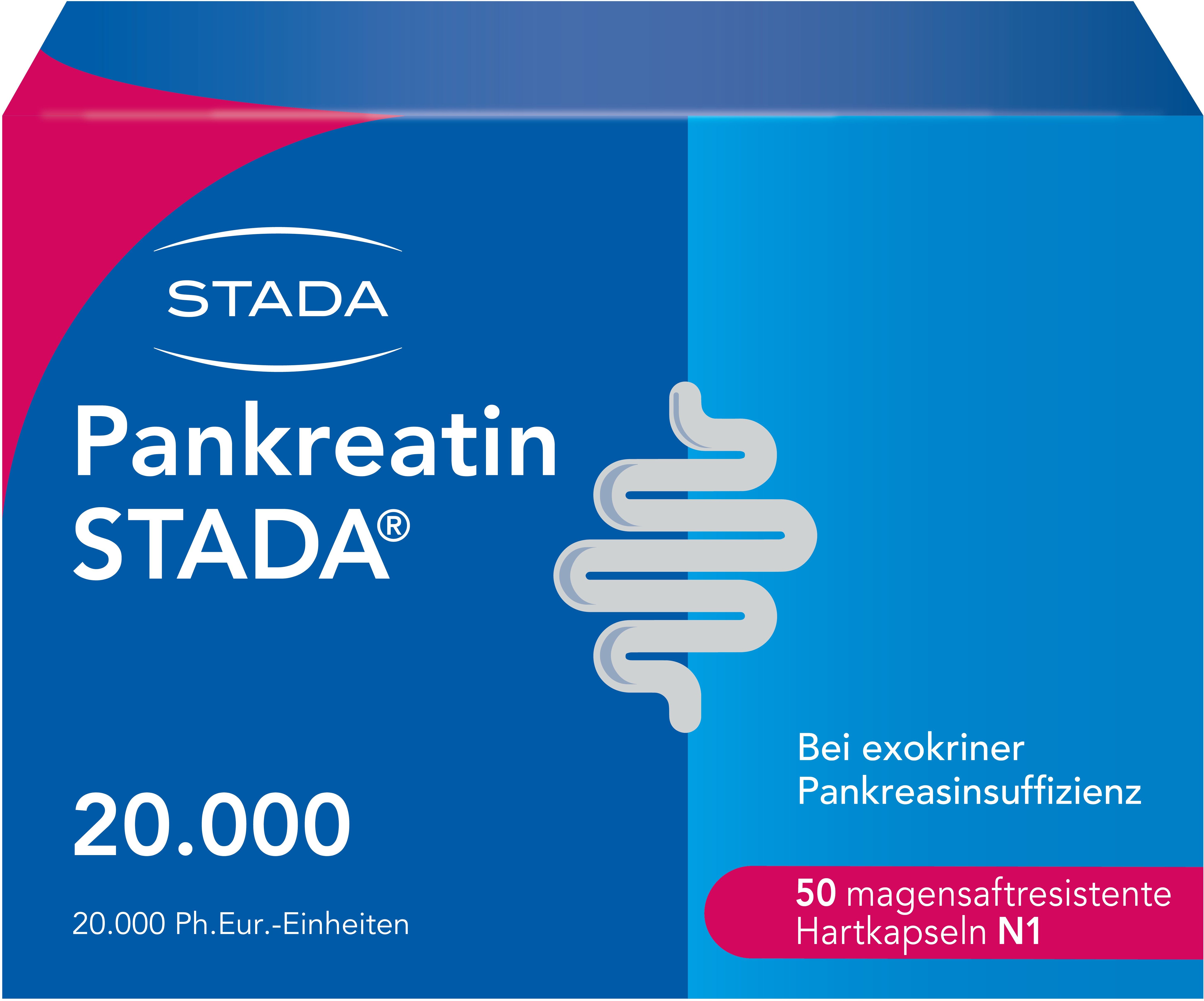 Pankreatin Stada 20.000 magensaftres.Hartkapseln 50 St Magensaftresistente Hartkapseln