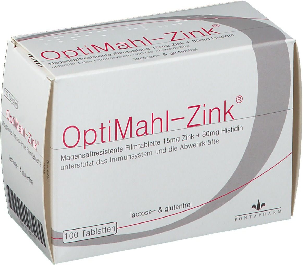 Optimahl Zink 15 mg Tabletten 100 St