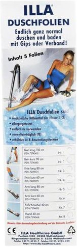 Duschfolien Bein lang 110 cm 5 St Folie