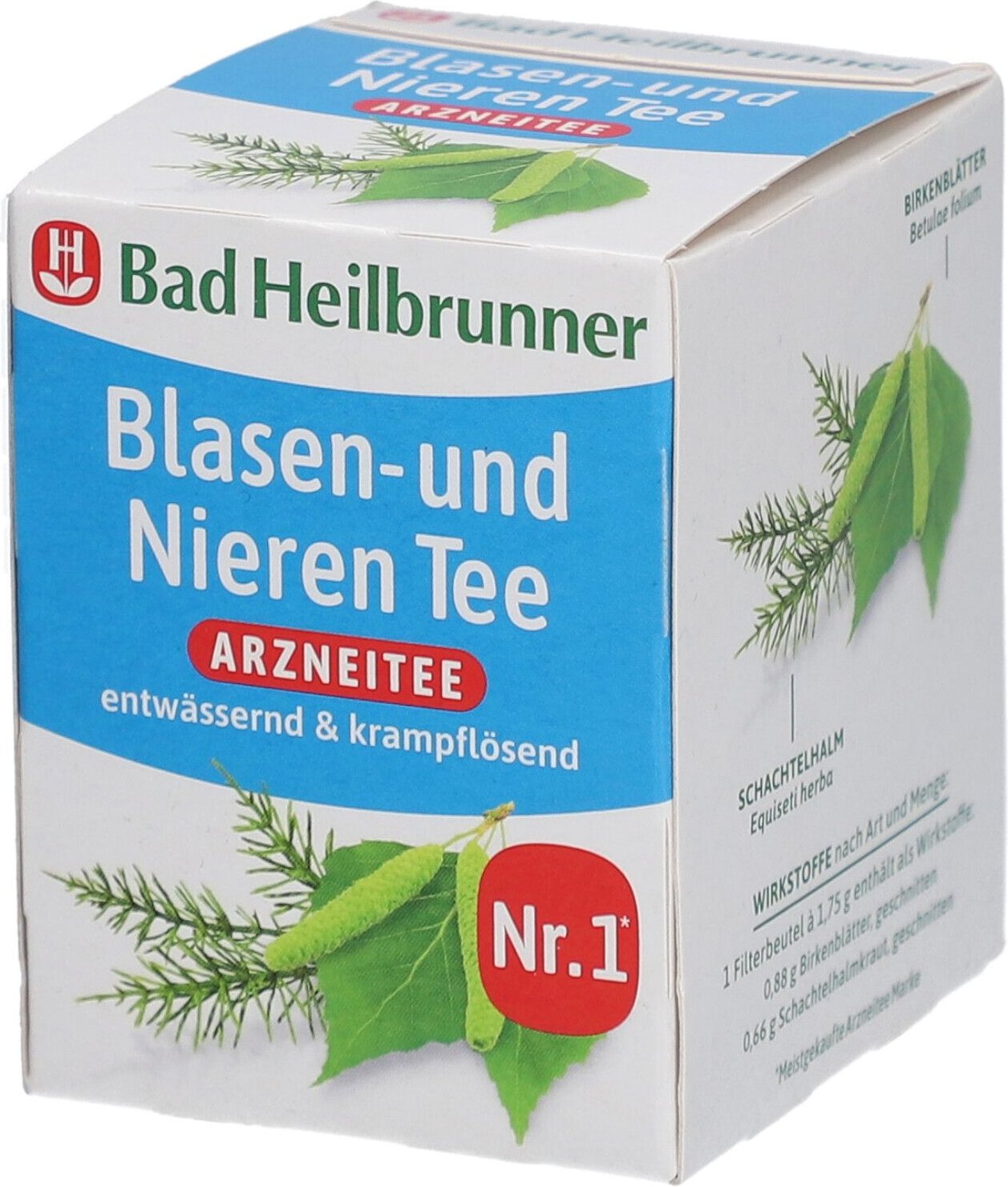 BAD Heilbrunner Blasen- und Nieren Tee Filterbeut. 8x1,75 g Filterbeutel