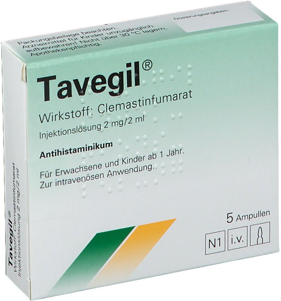 Tavegil Injektionslösung 2 mg / 2 ml Ampullen