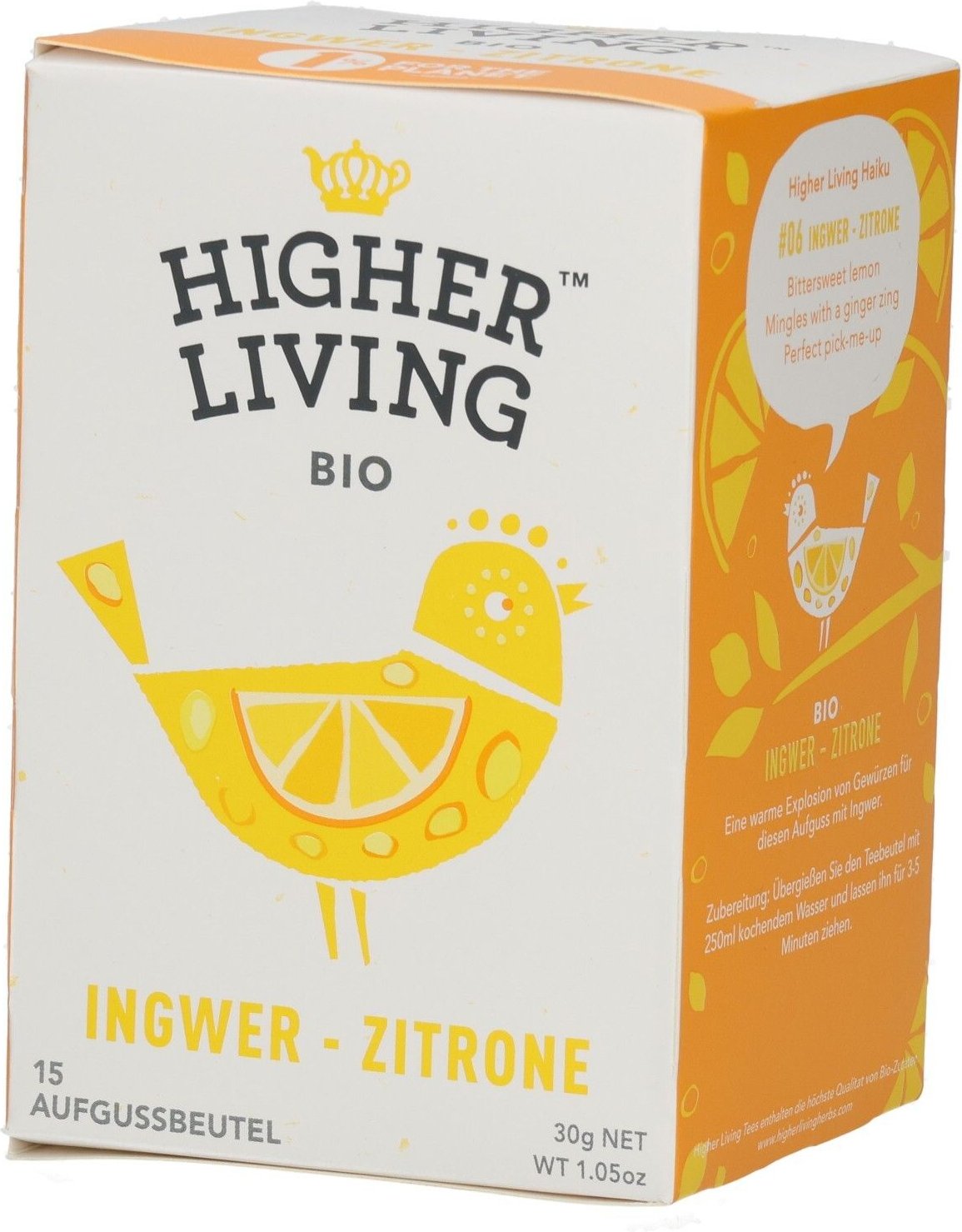 Higher Living - Ingwer-Zitrone 30 g Filterbeutel
