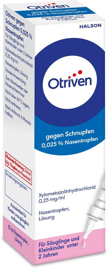 Otriven gegen Schnupfen 0,025 % Nasentropfen für Babys und Kleinkinder