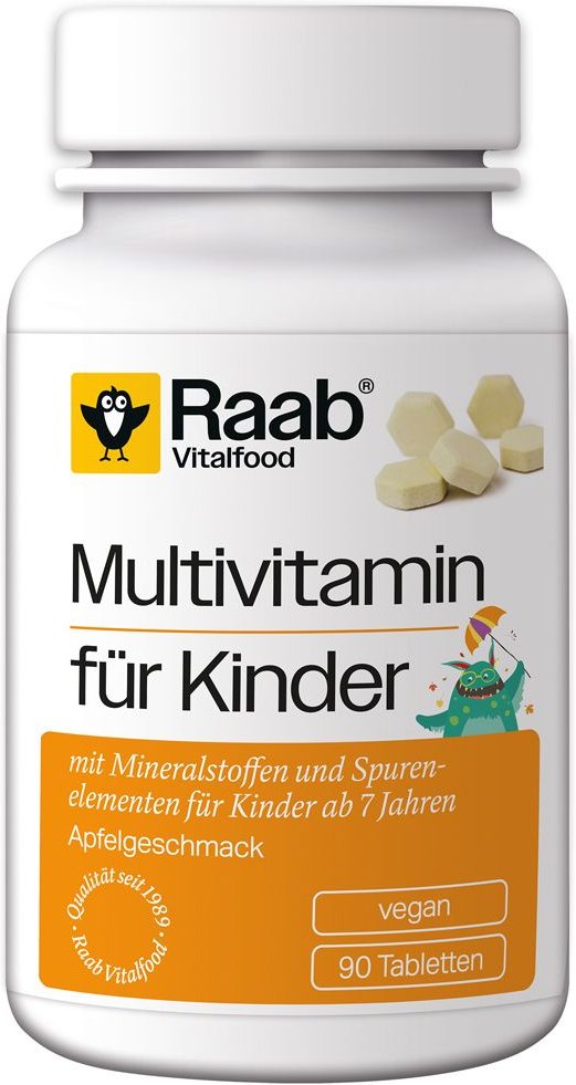 Raab Vitalfood Multivitamin für Kinder Pulver 90 St Lutschtabletten