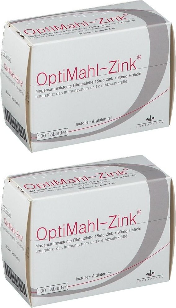 Optimahl Zink 15 mg Tabletten 2x 2x100 St