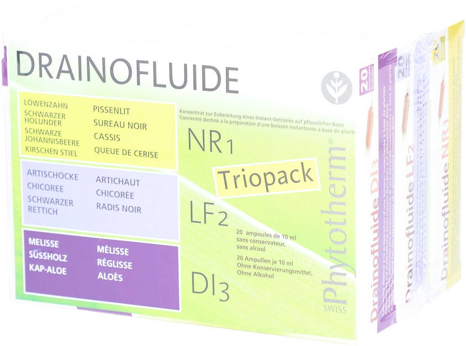 Drainofluide Trio NR 1 + LF 2 DI 3 x 20 Stk St Trinkampullen