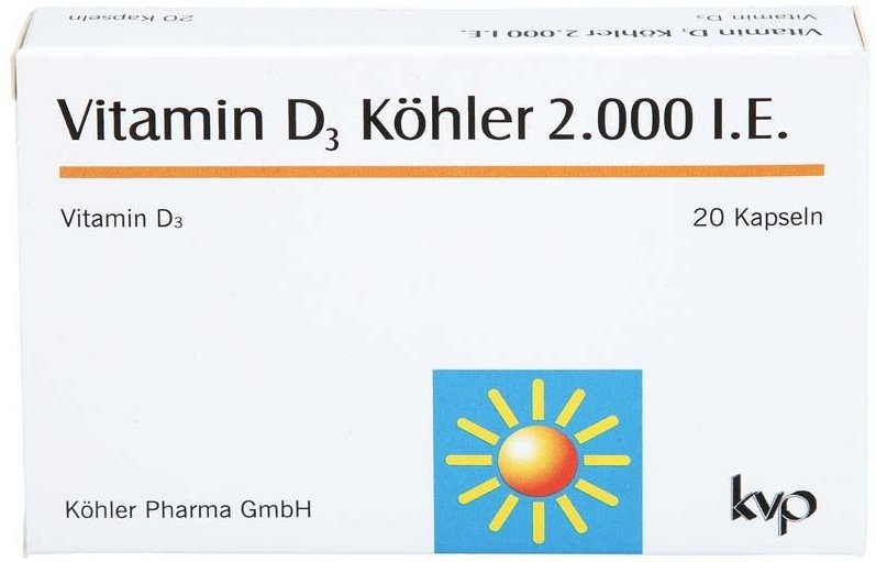 Thumbnail - Vitamin D3 Köhler 2.000 I.e. Kapseln 20 St