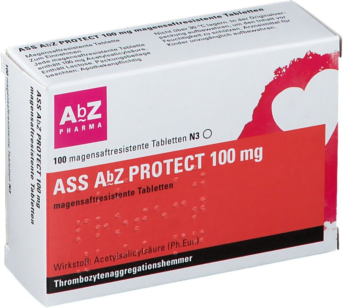 ASS AbZ Protect 100 mg magensaftresistent Tabletten