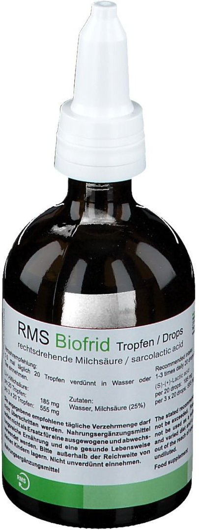 RMS Biofrid Milchsäure rechtsdrehend Tropfen 100 ml