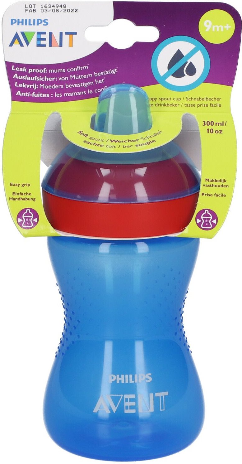 Avent My Grippy Zachte Tuitbeker Blauw Scf802/01 300ml 1 St Becher