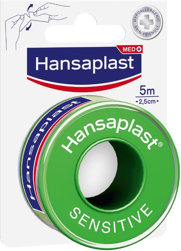 Hansaplast Fixierpfl.Sensitive 2,5 cmx5 m 1 St Pflaster