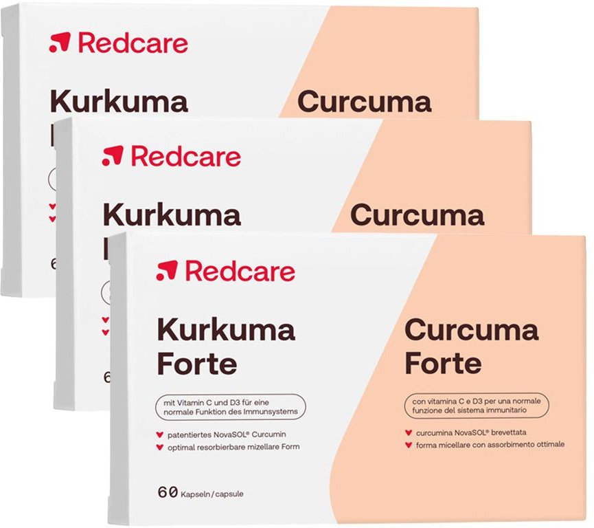 Kurkuma Forte RedCare 3er-Pack 3x60 St Kapseln