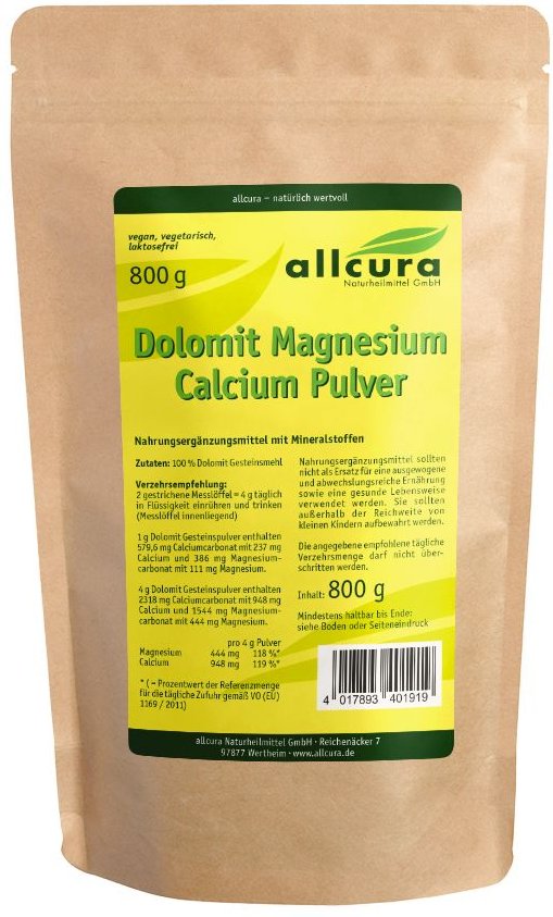 Dolomit Magnesium Calcium Pulver 800 g