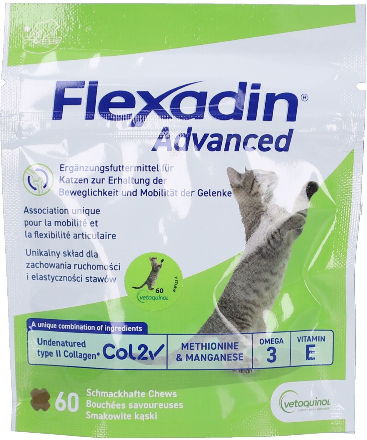 Flexadin Advanced Chews Erg.Futterm.f.Katzen 1x60 St Kautabletten