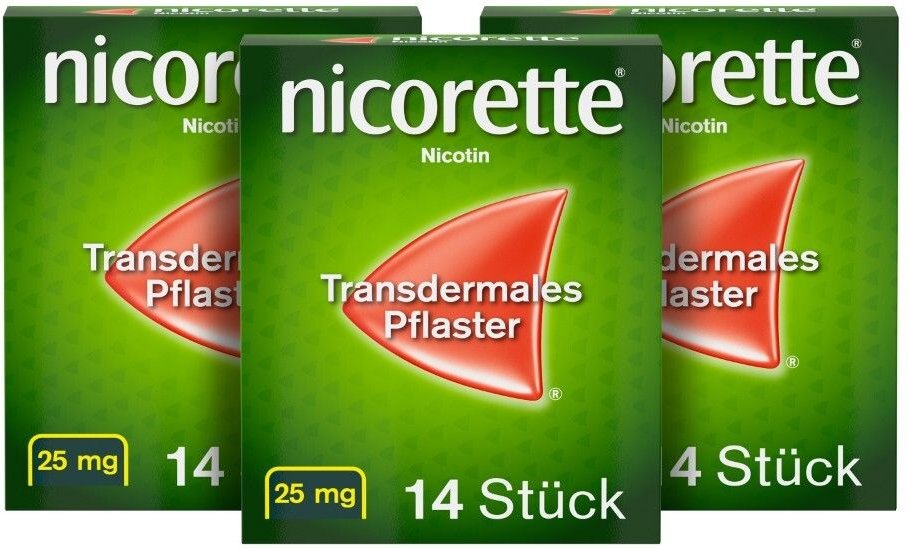 Nicorette TX Pflaster 25 mg x3 3x14 St transdermal
