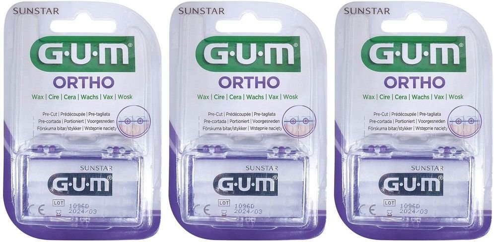GUM Orthodontisches Wachs x3 3x1 St