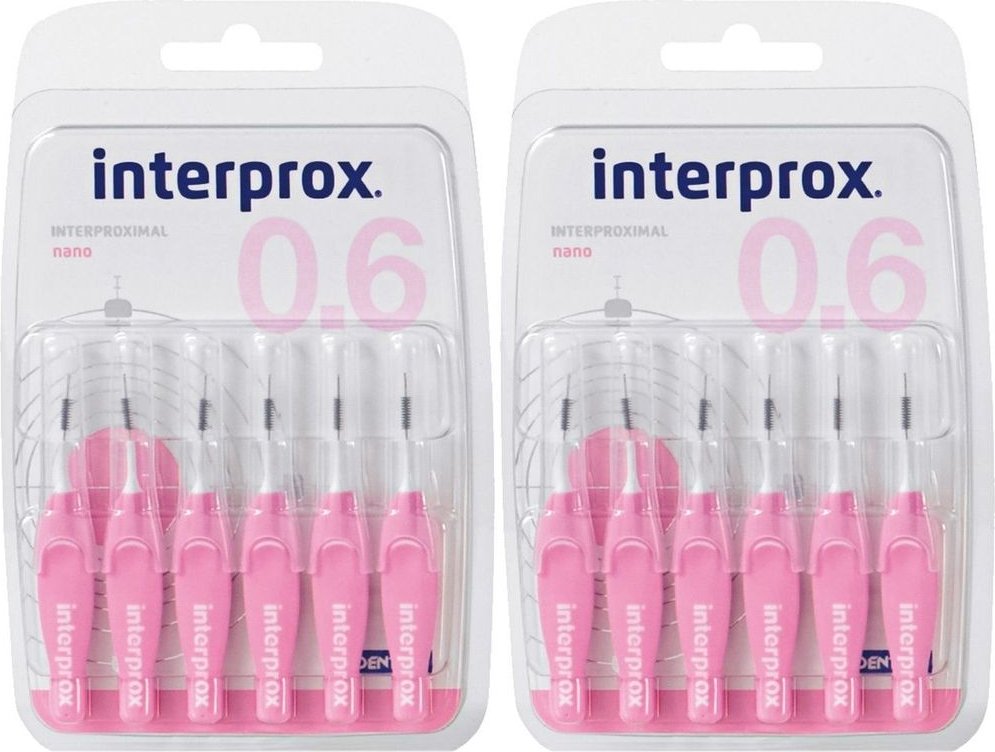 INTERPROx REG Nano Rosa x2 2x6 St Zahnbürste