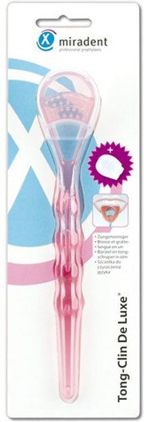 Miradent Zungenreiniger Tong-Clin de L.blau trans.