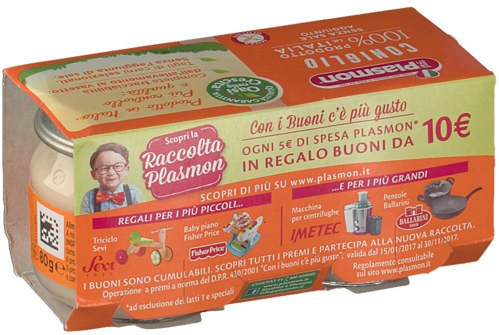 Plasmon Omog Coniglio 80Gx2Pz 2x80 g Brei