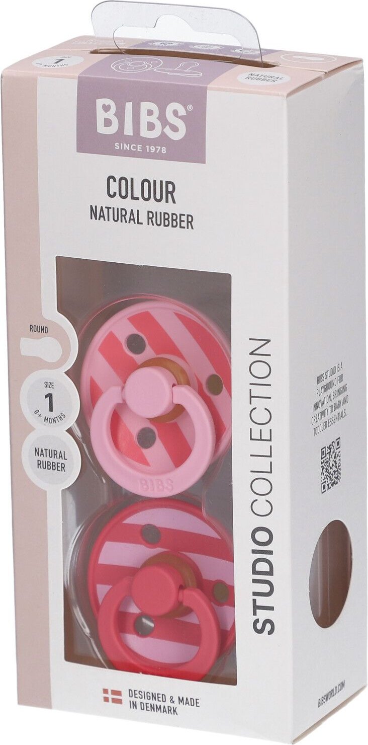 Bibs 1 - Studio Duo Block Baby Pink St Sauger