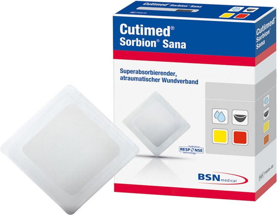 Cutimed Sorbion Sana Wundauflage 12x12 cm 24 St Pflaster