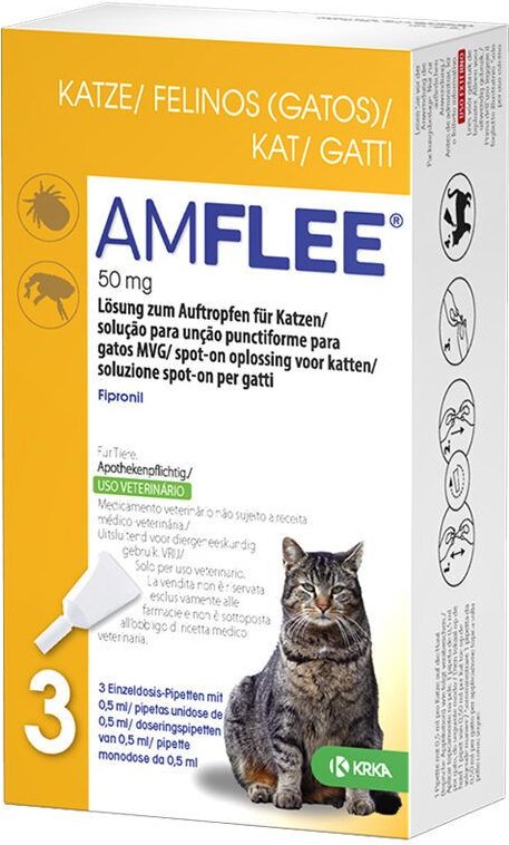 Thumbnail - Amflee 50 mg Spot-on Lösung z.Auftropfen f.Katzen 3 St