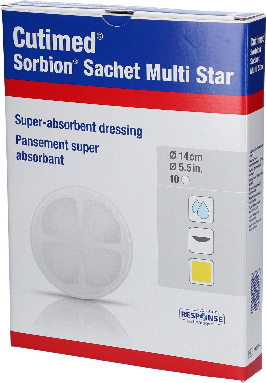Cutimed Sorbion Sachet Multistar Wundaufl.Drm.14cm 10 St Pflaster