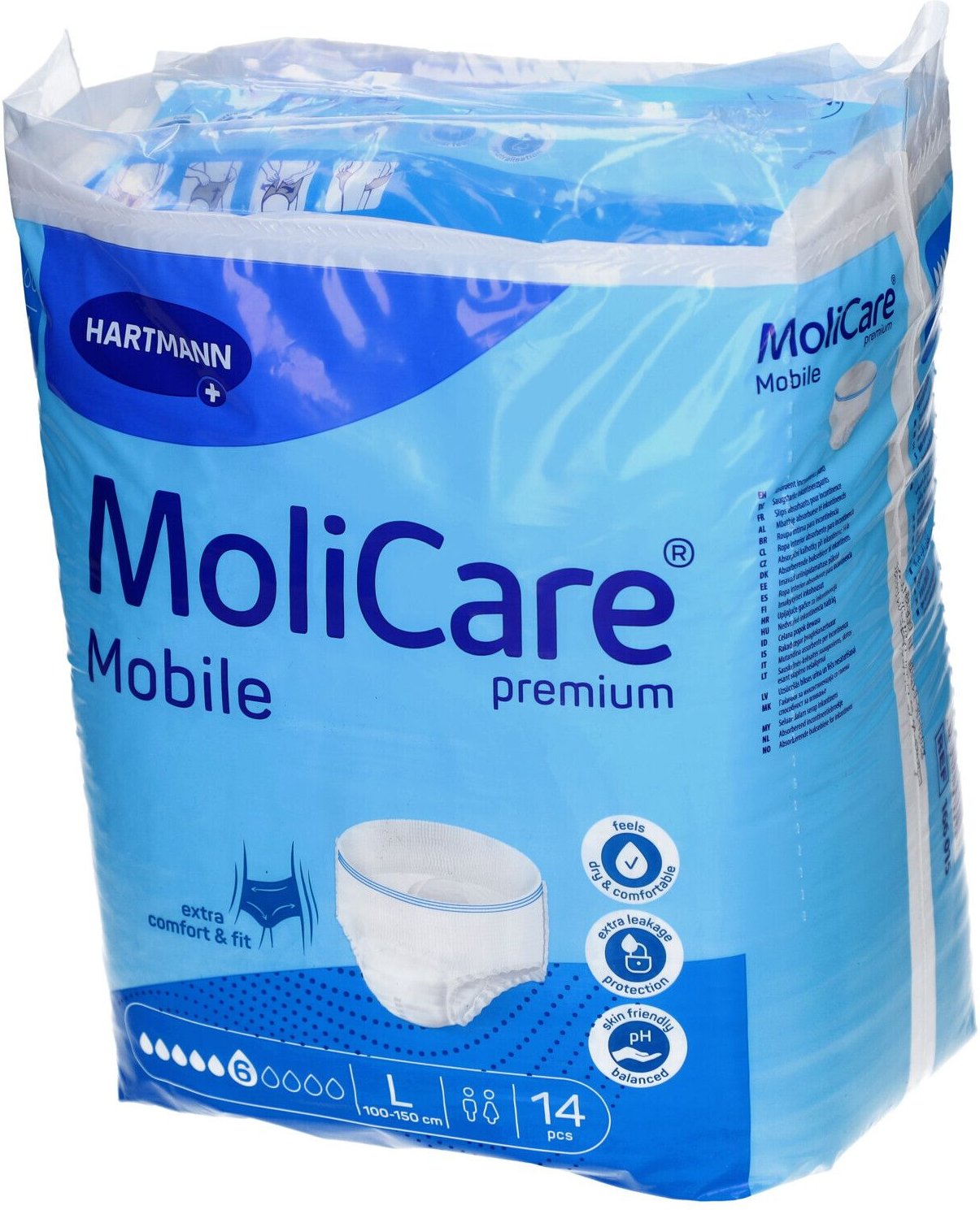 Molicare Premium Mobile 5 Tropfen Gr.L 14 St Beutel