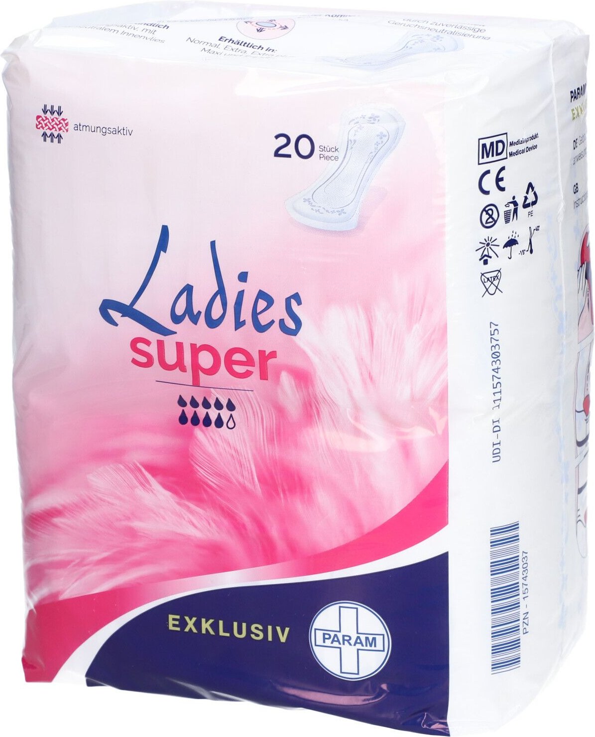 Param Ladies Exklusiv Inkontinenz-Einl.super 20 St Einlagen