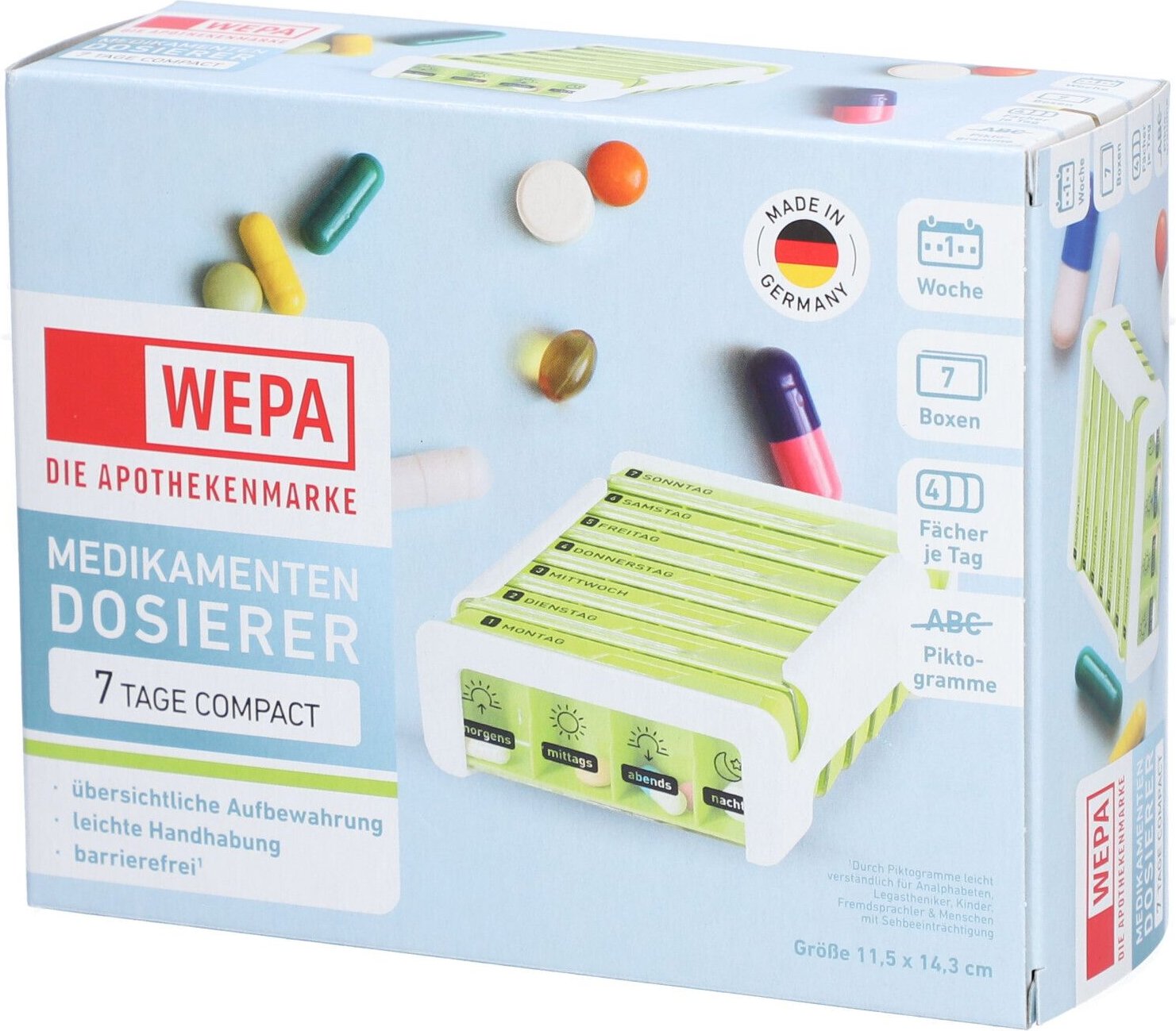 Wepa 7 Tage Compact Wochenmagazin weiß/grün 1 St Box