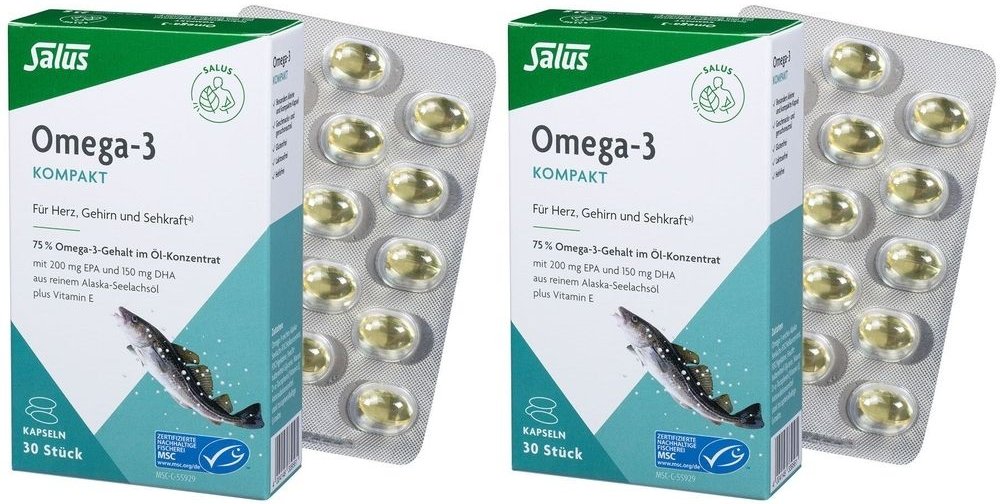 Omega 3 KOM Rein ALA SE SA x2 2x30 St Kapseln