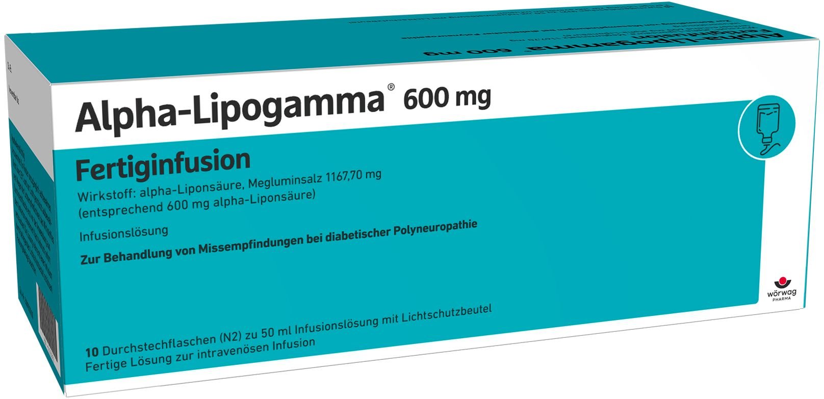 Alpha Lipogamma 600 mg Fertiginfusion Durchstechflasche