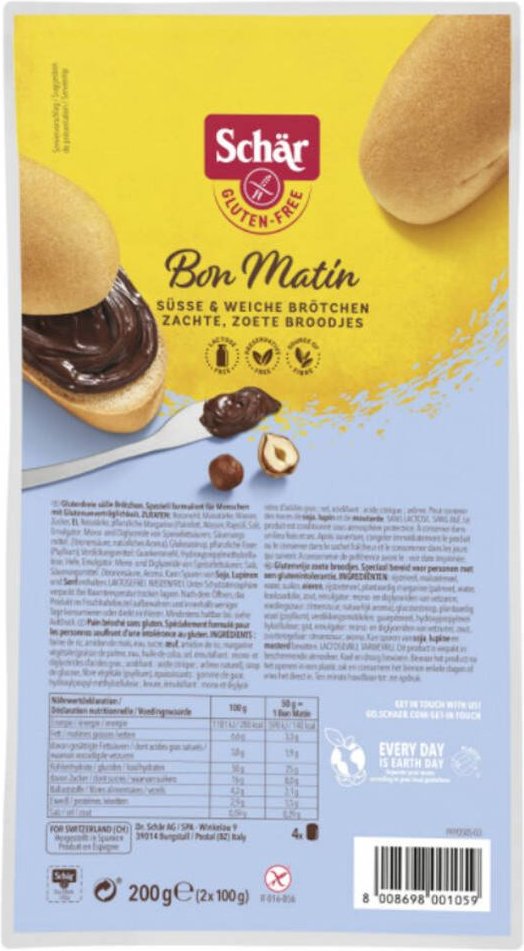 Schär Brood Bon Matin ok Nlfrenites 4 St Futter